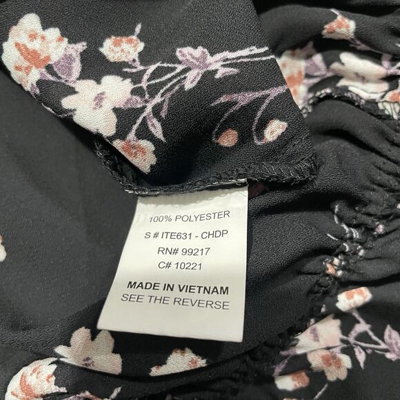 Y2k Moa Moa Black Off Shoulder Black Ruffle Peplum Off Shoulder Blouse XL - Picture 3 of 5